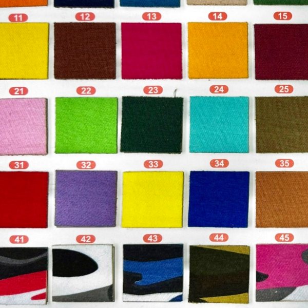 Solid colour twill fabric range